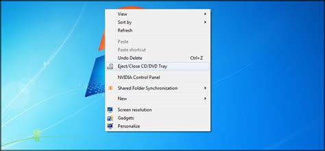 How to Eject Your CD/DVD Drive From the Desktop Context .